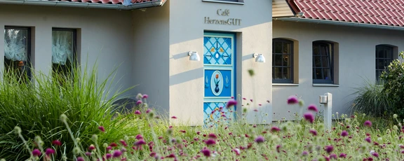 Hotel Gut Vorbeck Café Herzensgut Eingangstür