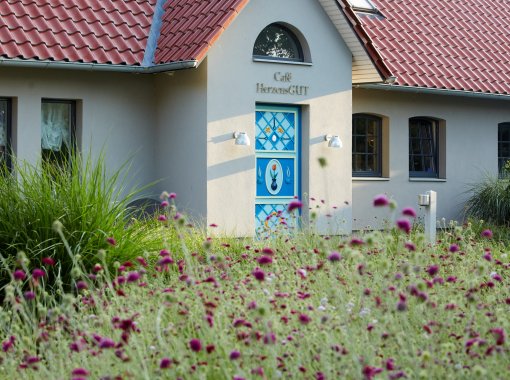 Hotel Gut Vorbeck Café Herzensgut Eingangstür